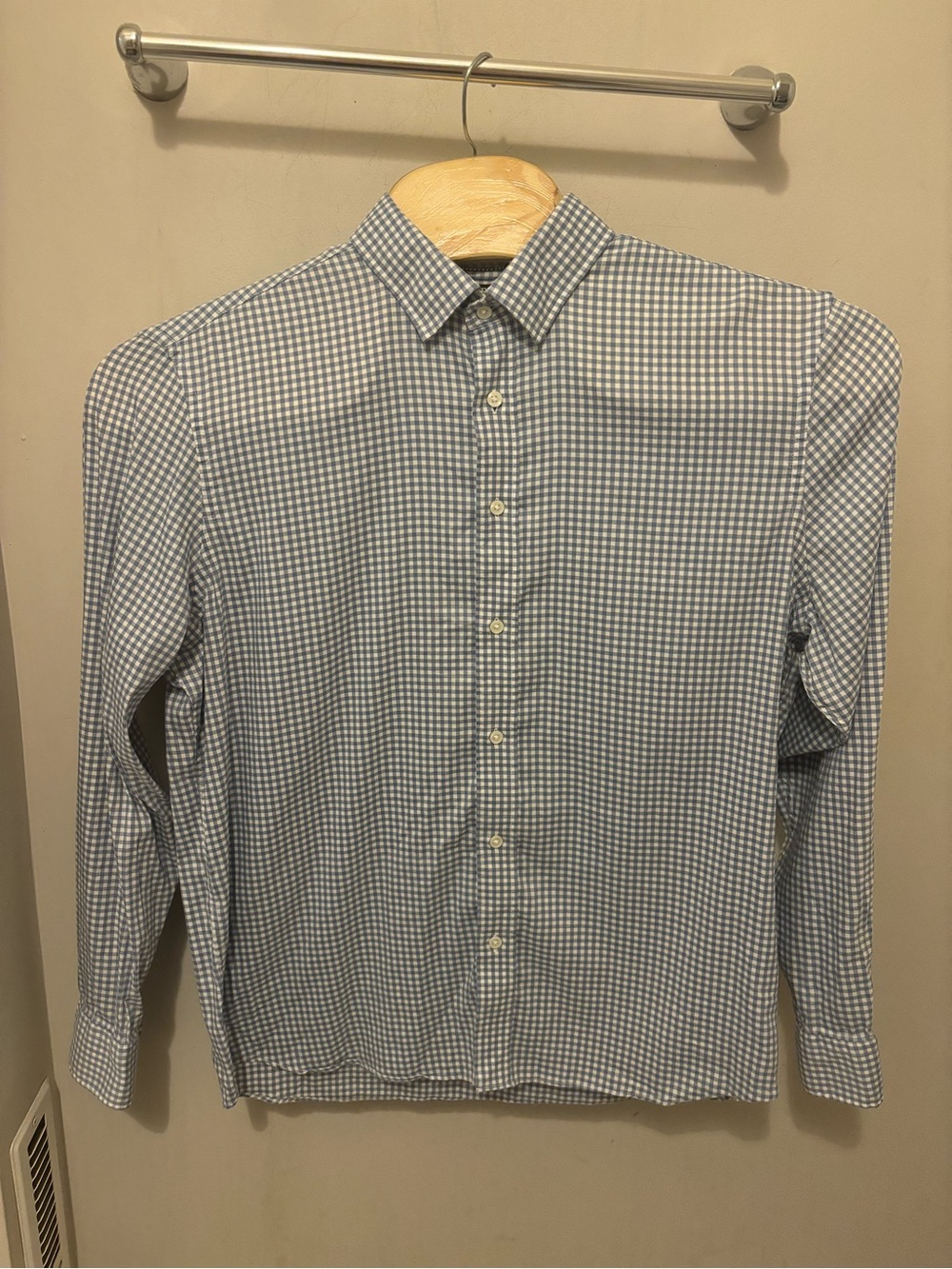 Faherty Reserve Button Down Men XL Navy White Gingham The Movement Shirt Stretch